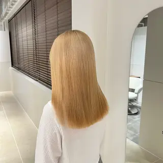 ミディアム カラー ヘアアレンジ 💕ブリーチカラー☁ 髪質改善💖サワのヘアスタイル