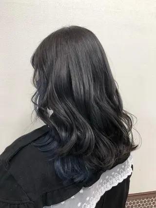 ミディアム カラー ヘアアレンジ 白髪ぼかし脱白髪染め 大塚綾のヘアスタイル