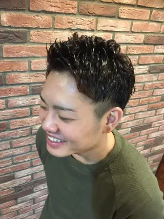 ショート パーマ 赤坂barber 古澤慶一郎【モテ髪】のヘアスタイル