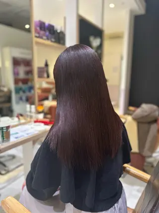 ロング 小西冬馬  髪質改善 縮毛矯正 艶カラーのヘアスタイル