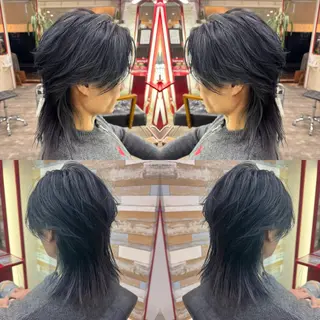 ミディアム カラー メンズ "PEPPU "所属・派手髪、ハイトーン ショートヘアShinのヘアスタイル