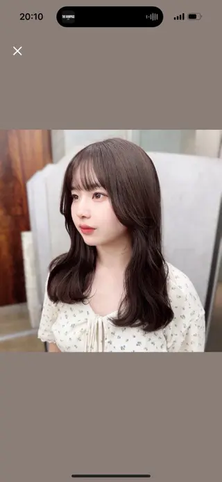 ミディアム カラー 盛れる顔周り /透明感/かりん🎀のヘアスタイル