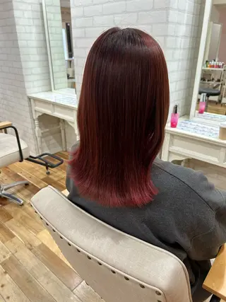 ミディアム 透明感カラー/牧内 楓/インナーカラーのヘアスタイル