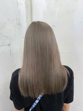 セミロング カラー ハル🫧難波羽 エクステ韓国ヘアのヘアスタイル