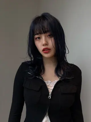 ミディアム カラー NORA GINZA U所属・長山 海秀のヘアスタイル