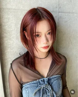 ミディアム カラー レイヤーカット/ルー ツカラー/EMIRIのヘアスタイル