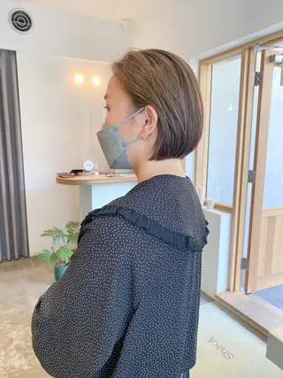 ショート カラー ヘアアレンジ マツエク・マツパ Nancy所属・束感まつげ❤︎ あみのマツエク・マツパデザイン