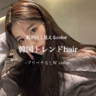 カラー 🤍ベージュ/透明感 韓国ヘア/まりん🤍のヘアスタイル