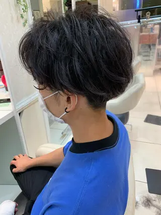 ショート メンズ 毛流れが作れる 縮毛矯正/渡部純生のヘアスタイル