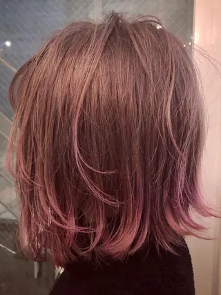 ショート カラー コールネックスザサロン所属・白髪ぼかし×デザイン 🕊️🫧ホウジョウのヘアスタイル