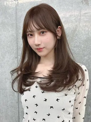 カラー Kana/韓国ヘア /暖色カラー🍒のヘアスタイル