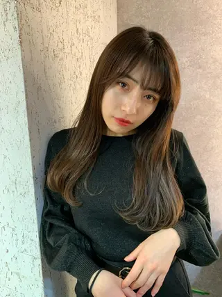 ロング カラー パーマ ヘアアレンジ ネイル マツエク・マツパ レイヤー＆カラー 人気美容師倉崎涼のヘアスタイル