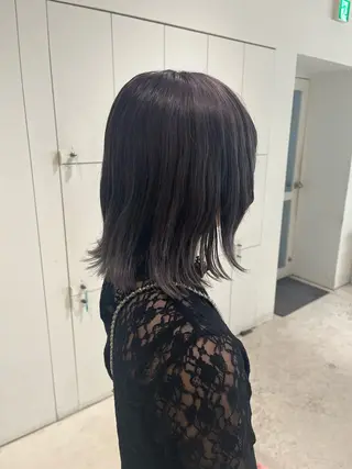 ミディアム 透明感color ˚✧₊amuのヘアスタイル