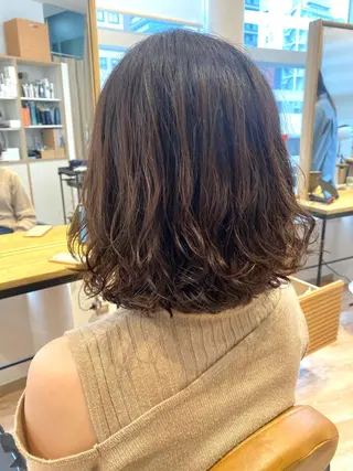 ミディアム パーマ ❤️パーマ美容師✂︎ 井口美緒のヘアスタイル