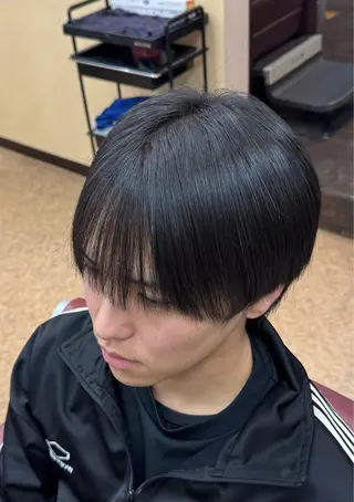 ミディアム メンズ 焼津メンズパーマ特化 大石雄生のヘアスタイル