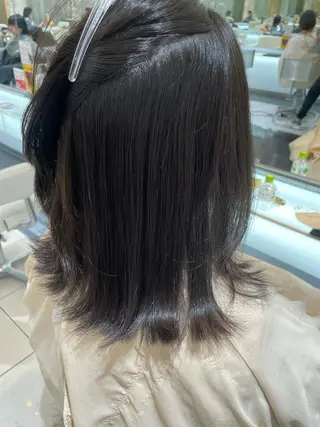 ミディアム 髪質改善カラー 清利あやなのヘアスタイル