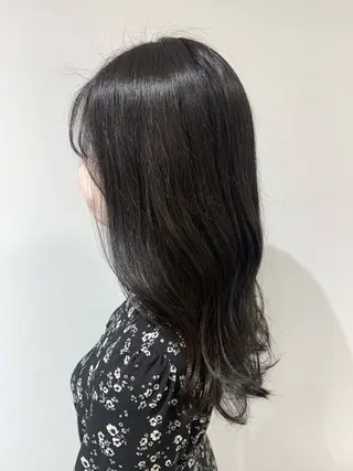 ミディアム カラー 松浦ゆずき 韓国/ 診断/ダウンパーマのヘアスタイル