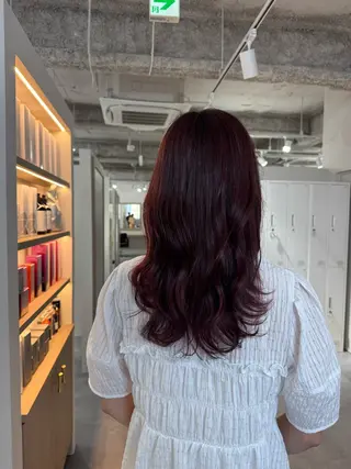 セミロング カラー 🌬️attrait 髪質改善/個室サロンのヘアスタイル