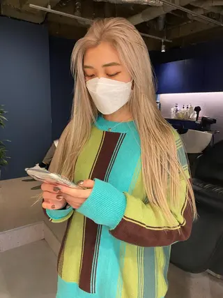 ミディアム ハイトーン/メンズ/ ボブ RINのヘアスタイル