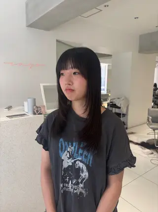 セミロング ️🩵RINKA/ ハイトーンカラー🩵のヘアスタイル