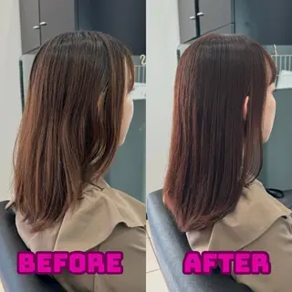 ミディアム YASU🍎CUT 赤系カラー/ヘアケアのヘアスタイル