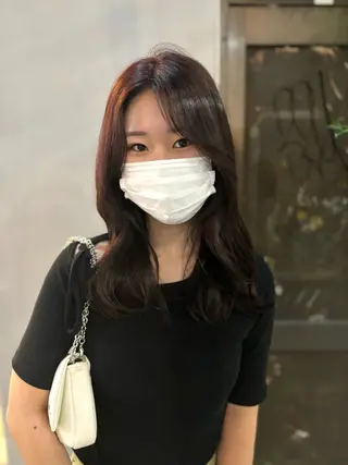 セミロング カラー quafelice所属・曽利 心菜のヘアスタイル