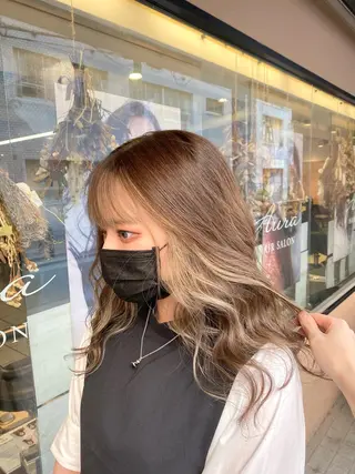 セミロング カラー 橋口 陽太のヘアスタイル