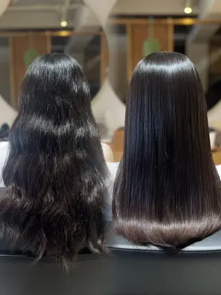 ロング 塩川ももこ/ 縮毛矯正/ヘアセットのヘアスタイル