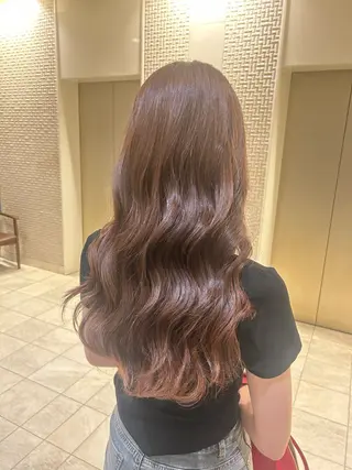 ロング カラー ヘアアレンジ ＆so.所属・SENA /ハイトーンのヘアスタイル