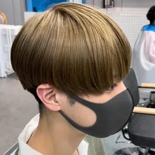 ショート カラー メンズ メンズパーマ/ メッシュ📍ユリのヘアスタイル