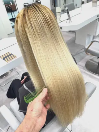 ロング パーマ 🌈ブリーチ縮毛矯正 相原慎🌈のヘアスタイル