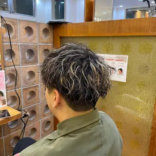 ショート カラー パーマ メンズ メンズスタイル 完全再現/仁翔のヘアスタイル