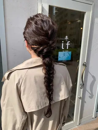 ロング ヘアアレンジ if所属・大崎if ほりはるかのヘアスタイル