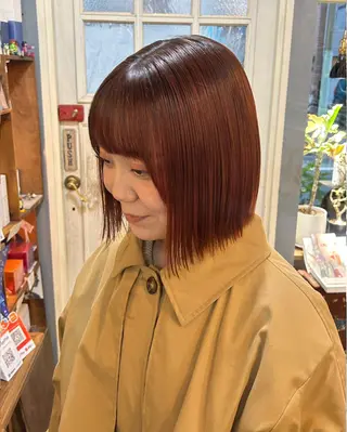 ショート カラー 清水千優/パーマ/透 明感カラー/メンズのヘアスタイル