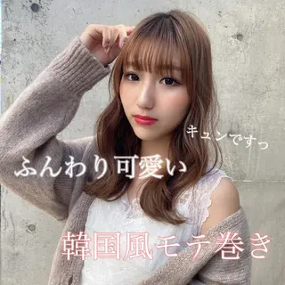 セミロング カラー 韓国ヘア特化型美容師 カワノマイ🇰🇷のヘアスタイル