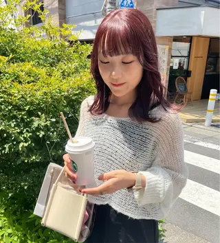 ミディアム カラー 原 菜帆のヘアスタイル