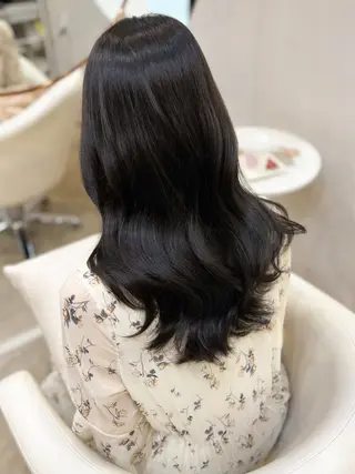 セミロング カラー miku 韓国艶髪💎のヘアスタイル