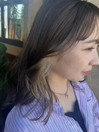 カラー 🩶韓国艶髪🇰🇷 下本夕綺のヘアスタイル