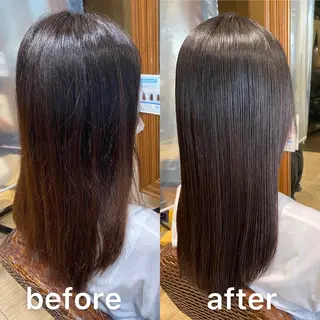 セミロング KIZU 髪質改善 オカルト怪談のヘアスタイル