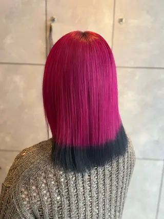セミロング カラー 🎀ハイトーン・艶 カラー HANA🎀のヘアスタイル