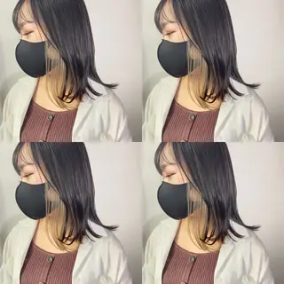 セミロング カラー ヘアアレンジ 竹内啓太 ボブのヘアスタイル