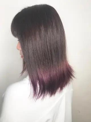ミディアム カラー パーマ ヘアアレンジ 高橋 隆一のヘアスタイル