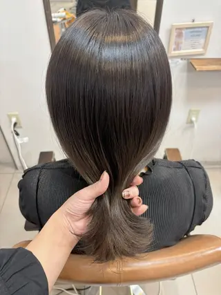 ミディアム カラー 頭皮×髪質改善 透明感カラー💎中村のヘアスタイル