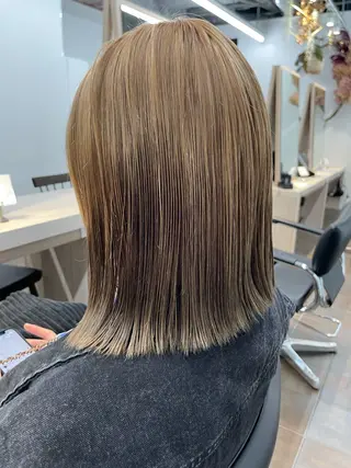 ミディアム レイヤーパーマ/ ショートパーマ/横浜のヘアスタイル