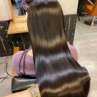 ロング カラー パーマ 美髪矯正 🌈髪質改善 山下のヘアスタイル