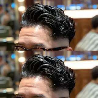 ショート パーマ メンズ BINGO HAIR WORKS 【ビンゴヘアワークス】所属・🎱メンズフェード 特化HYOGA🎱のヘアスタイル