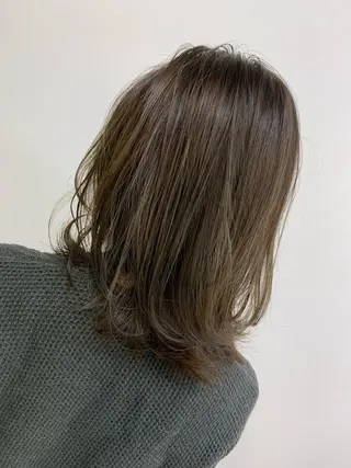 ミディアム カラー ⛄️冬の透明感 カラー⛄️大西のヘアスタイル