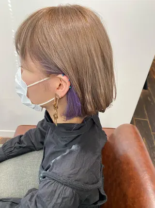 ミディアム 田中 優のヘアスタイル