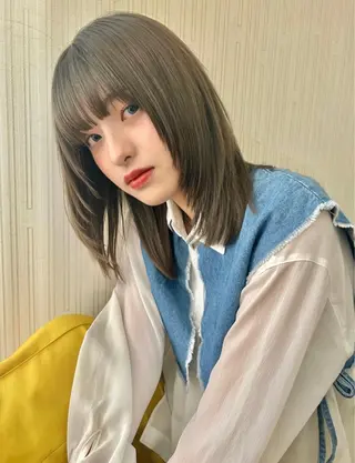 セミロング カラー 🌺ウルフカット職人 新垣渚🐺のヘアスタイル