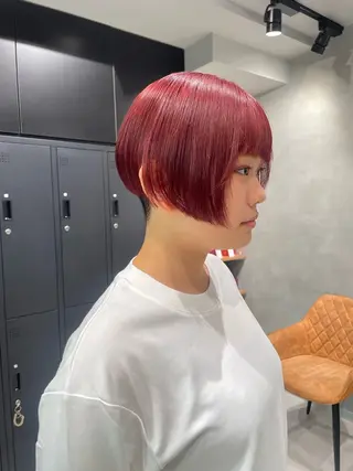 ショート カラー 暖色レイヤー 🥀REIRIのヘアスタイル